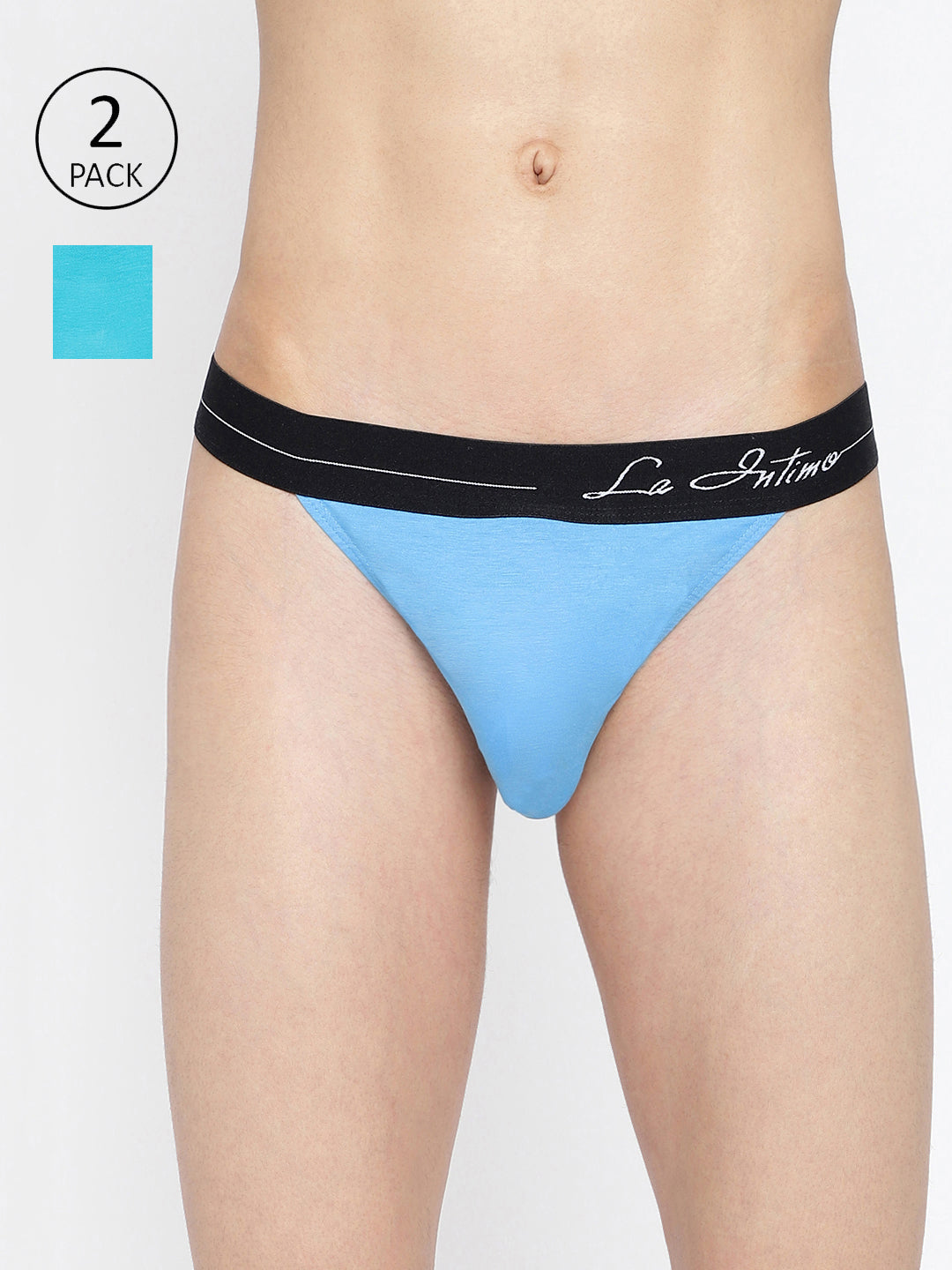 Pack of 2 men's thongs from La Intimo, featuring the Standard Core Collection for ultimate comfort and style.