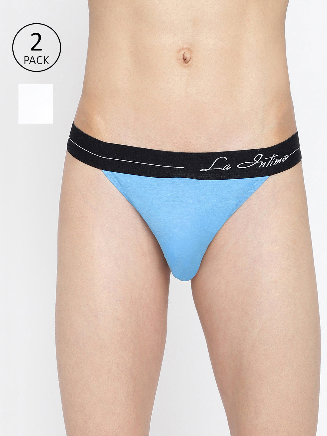 Pack of 2 men's thongs from La Intimo, featuring the Standard Core Collection for ultimate comfort and style.