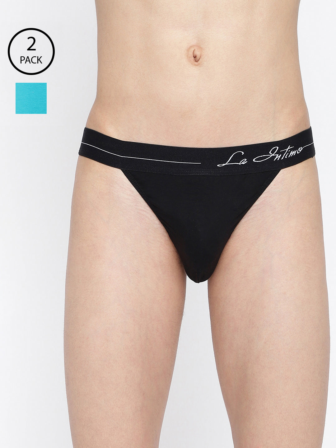 Pack of 2 men's thongs from La Intimo, featuring the Standard Core Collection for ultimate comfort and style.