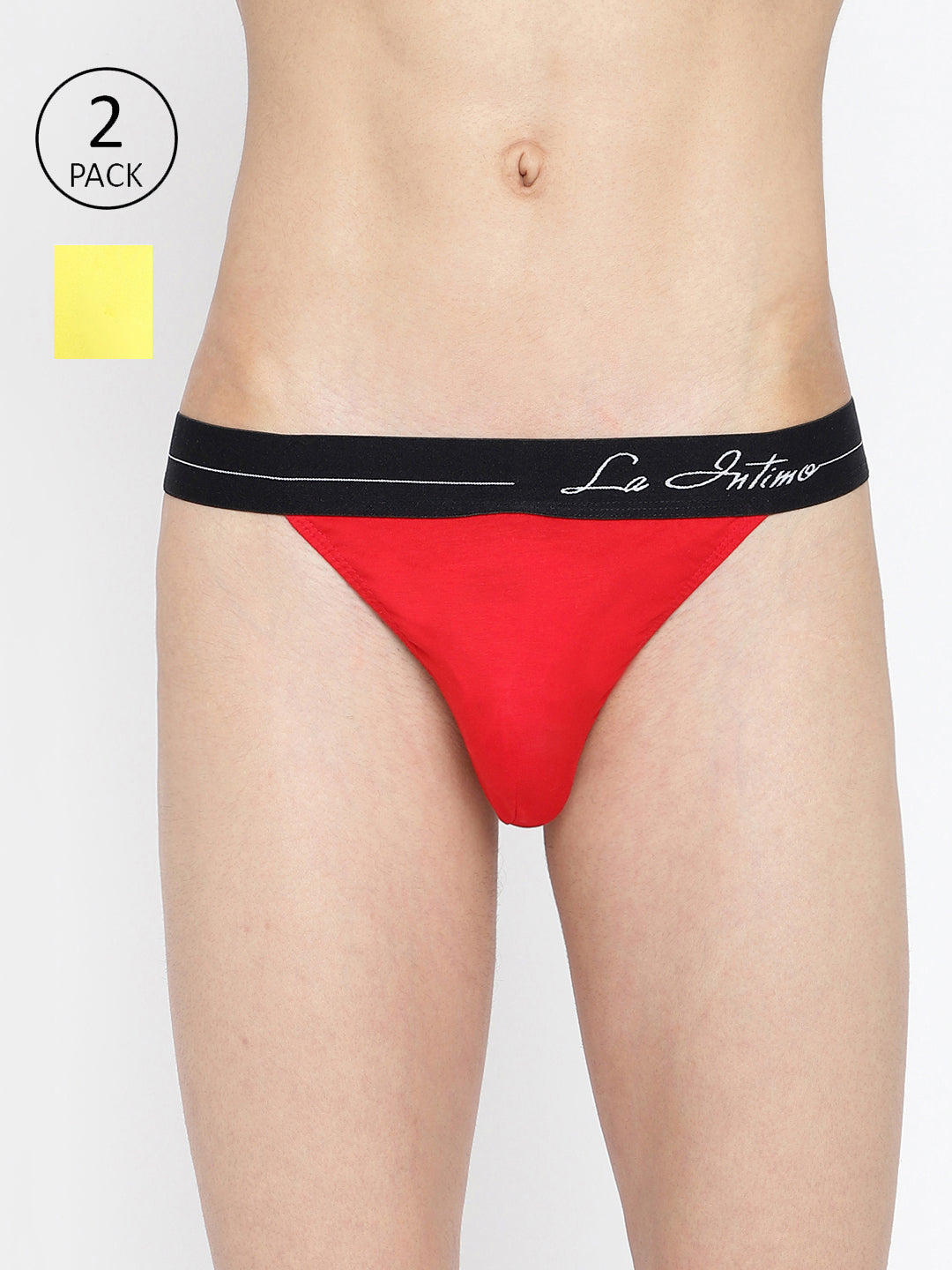 Pack of 2 men's thongs from La Intimo, featuring the Standard Core Collection for ultimate comfort and style.