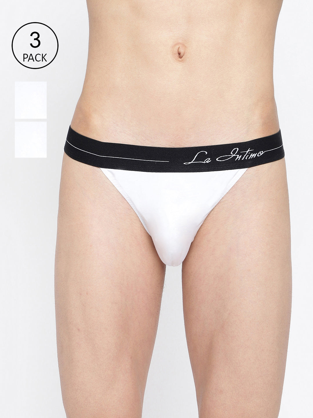 Pack of 3 men's thongs from La Intimo, featuring the Standard Core Collection for superior comfort and style.