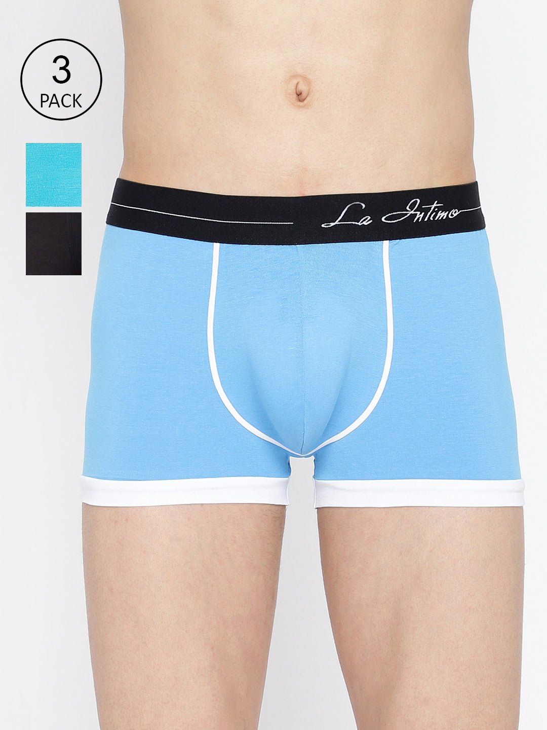 Men’s standard core innerwear by La Intimo – comfortable trunks in a pack of 3, perfect for daily comfort.