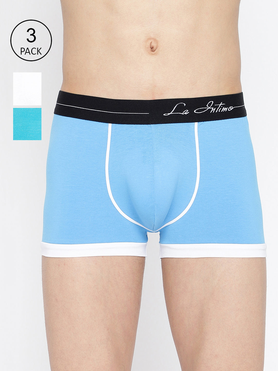 Men’s standard core innerwear by La Intimo – comfortable trunks in a pack of 3, perfect for daily comfort.