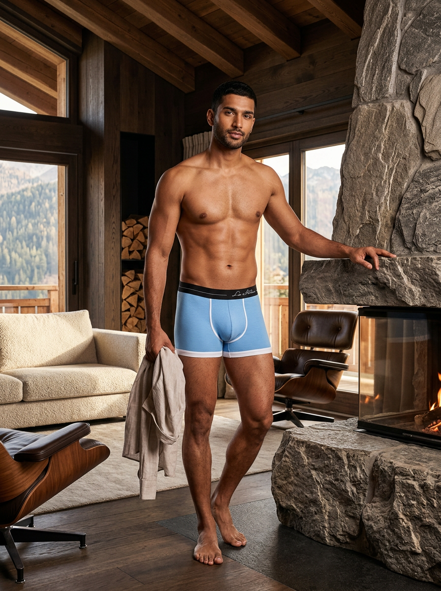 Men's Front Pouch Cotton Trunk - Sport