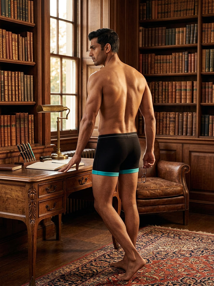 Men's Front Pouch Cotton Trunk - Sport