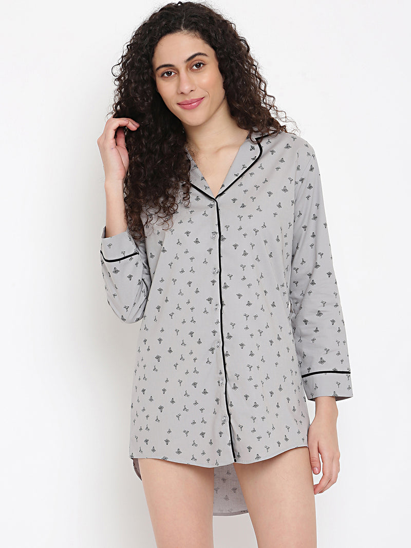 Premium women's sleepwear by La Intimo – soft long shirt in a single pack, perfect for comfort and relaxation.