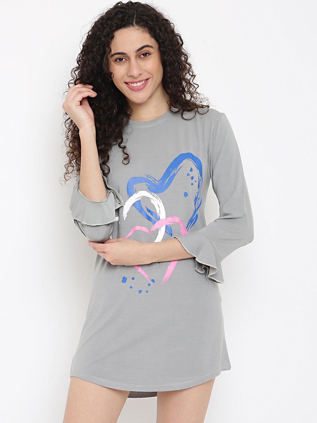 Premium women's sleepwear by La Intimo – soft long T-shirt in a single pack, ideal for a restful night.