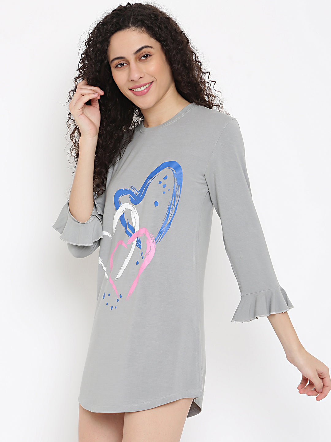 Premium women's sleepwear by La Intimo – soft long T-shirt in a single pack, ideal for a restful night.