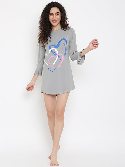 Premium women's sleepwear by La Intimo – soft long T-shirt in a single pack, ideal for a restful night.