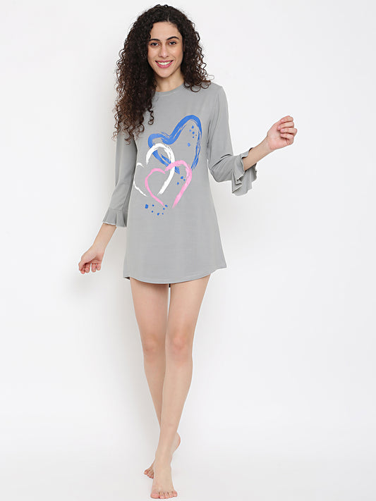 Premium women's sleepwear by La Intimo – soft long T-shirt in a single pack, ideal for a restful night.