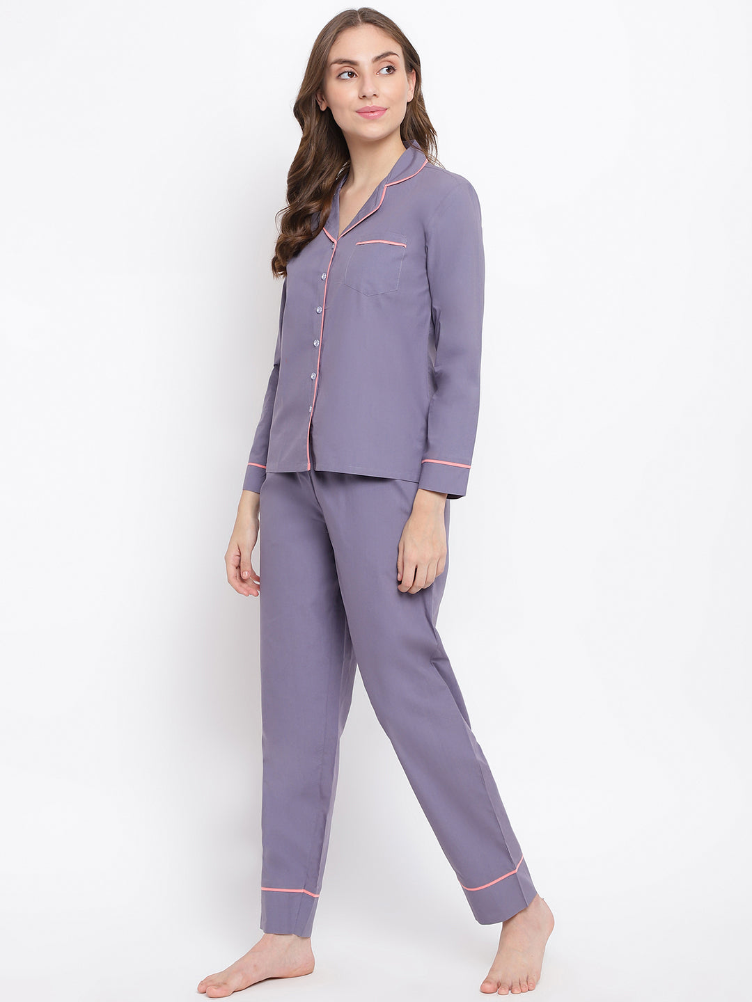 Premium women’s sleepwear by La Intimo featuring a stylish and comfortable shirt and pyjama set in a single pack.