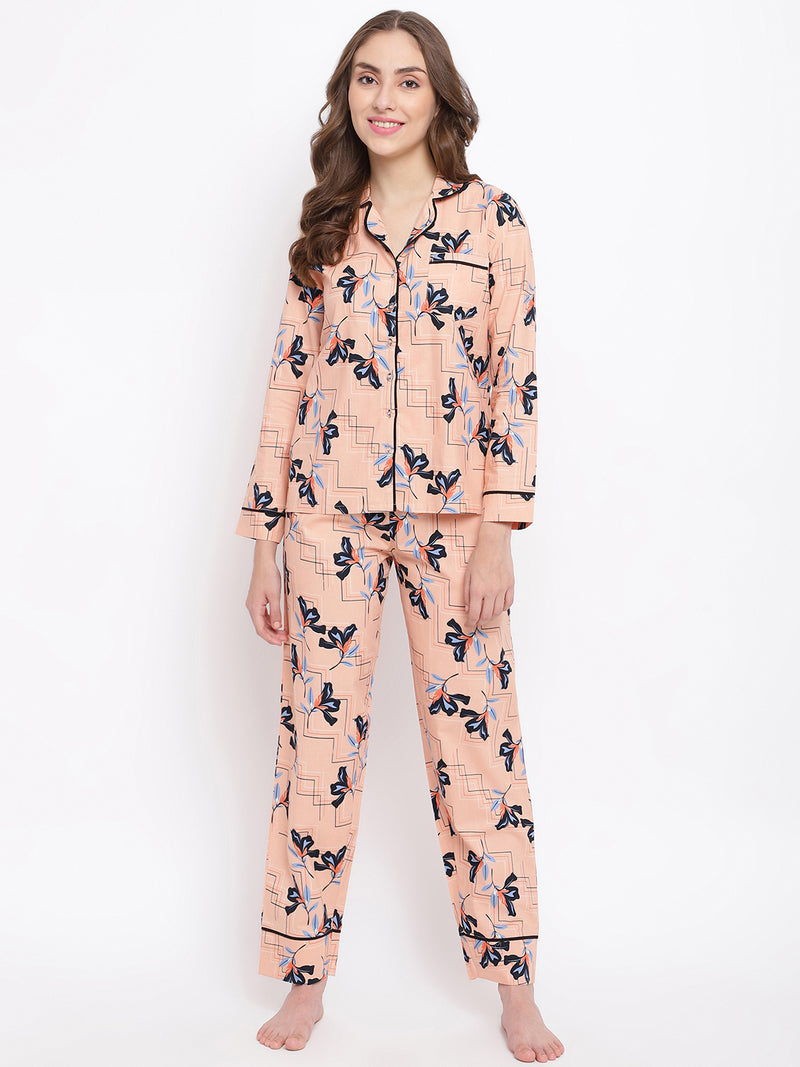 Premium women's sleepwear by La Intimo, featuring a stylish shirt and pyjama set in a single pack.