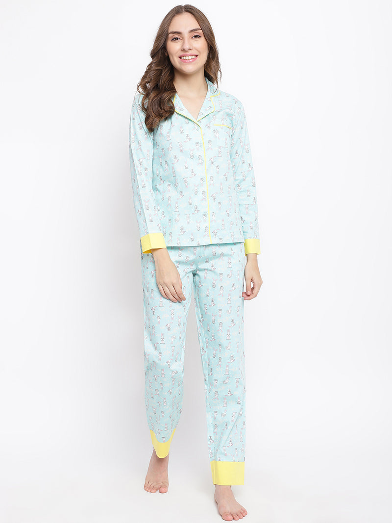 Women's premium sleepwear by La Intimo - stylish shirt and pyjama nightwear set in a single pack.