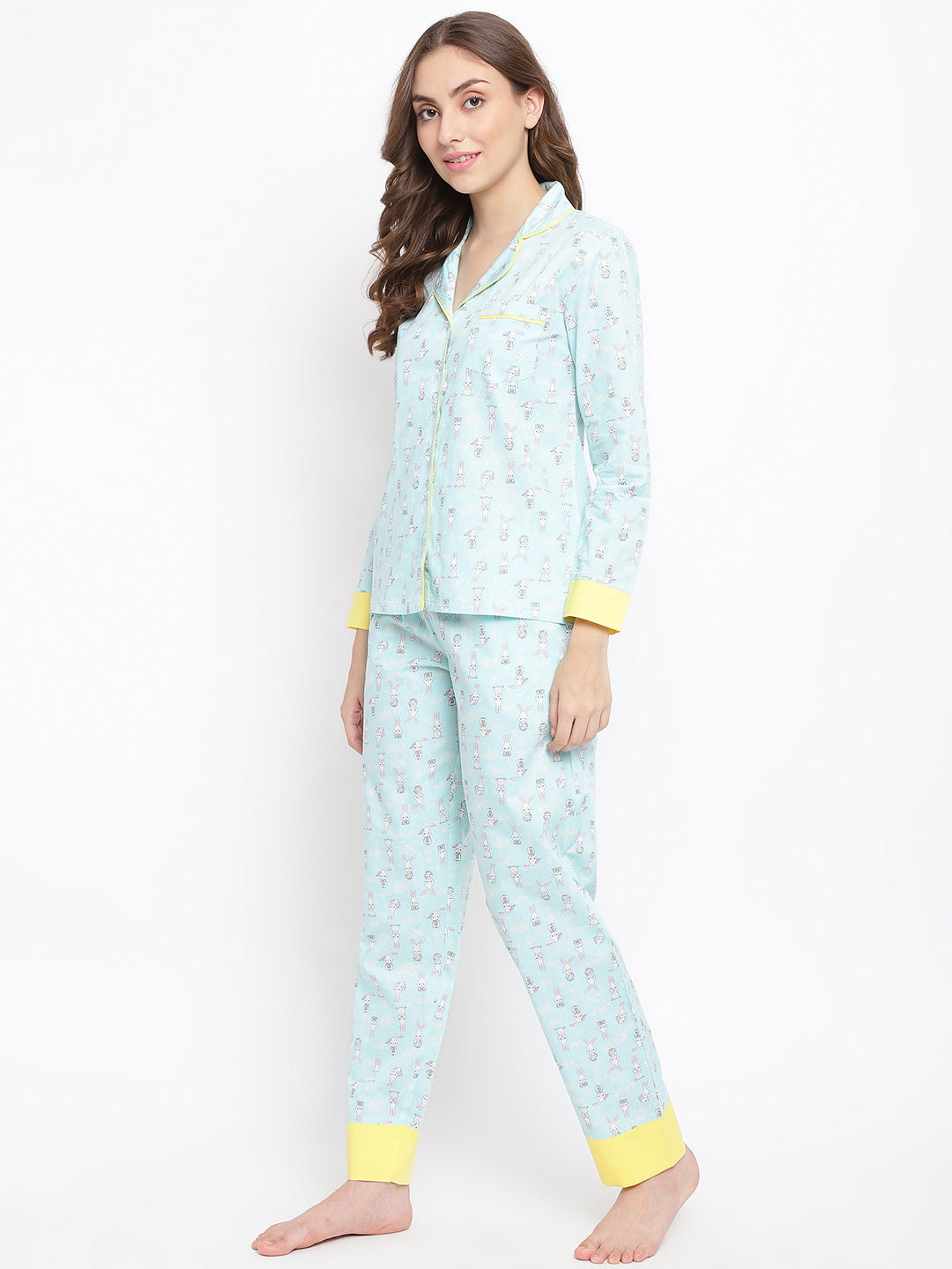 Women's premium sleepwear by La Intimo - stylish shirt and pyjama nightwear set in a single pack.