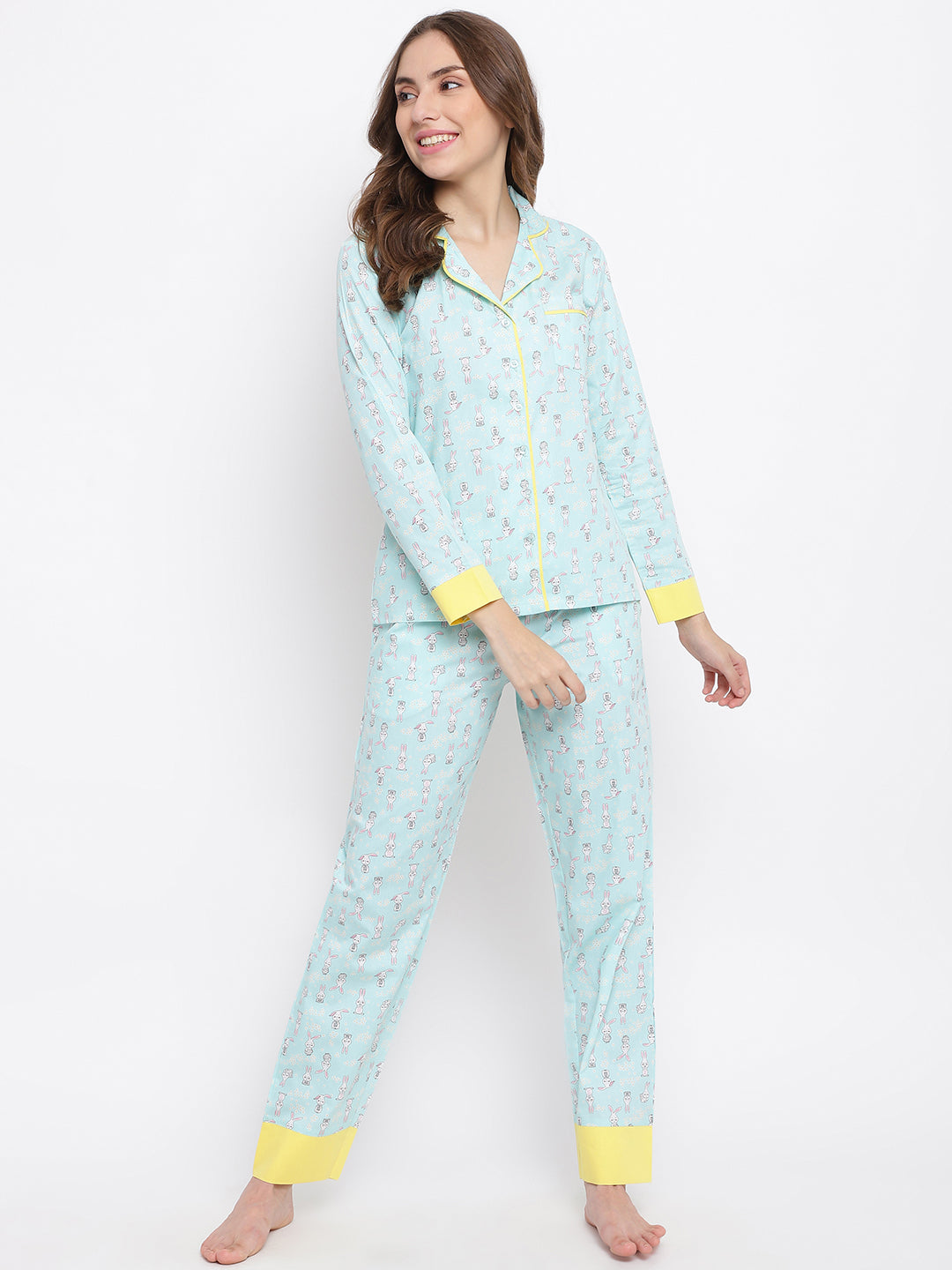 Women's premium sleepwear by La Intimo - stylish shirt and pyjama nightwear set in a single pack.