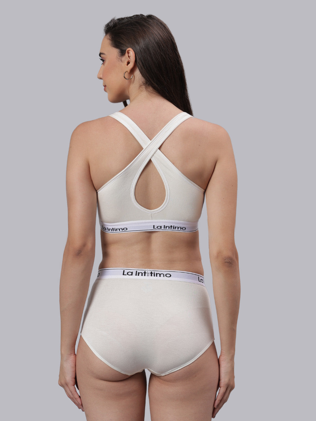 La Intimo Butter Bevy Women’s Sports Bra and Full Brief Combo Set – Pack of 2 in ultra-soft fabric for everyday comfort and support