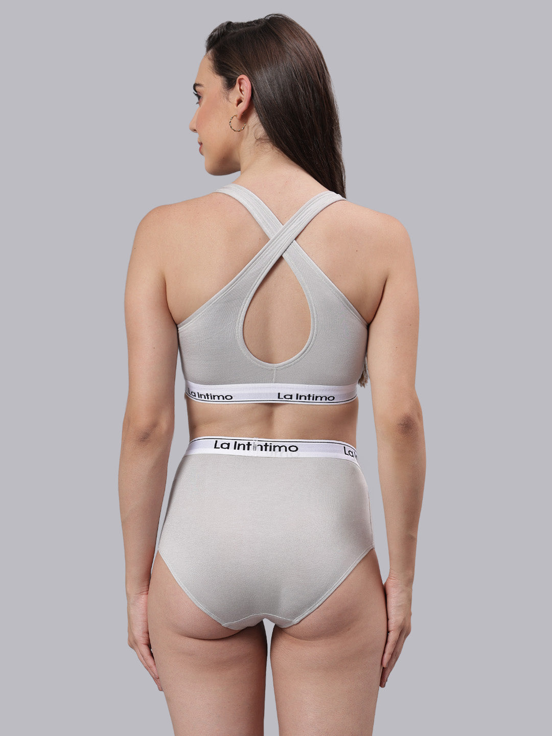 La Intimo Butter Bevy Women’s Sports Bra and Full Brief Combo Set – Pack of 2 in ultra-soft fabric for everyday comfort and support