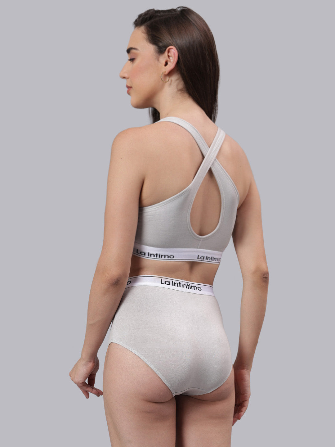 La Intimo Butter Bevy Women’s Sports Bra and Full Brief Combo Set – Pack of 2 in ultra-soft fabric for everyday comfort and support