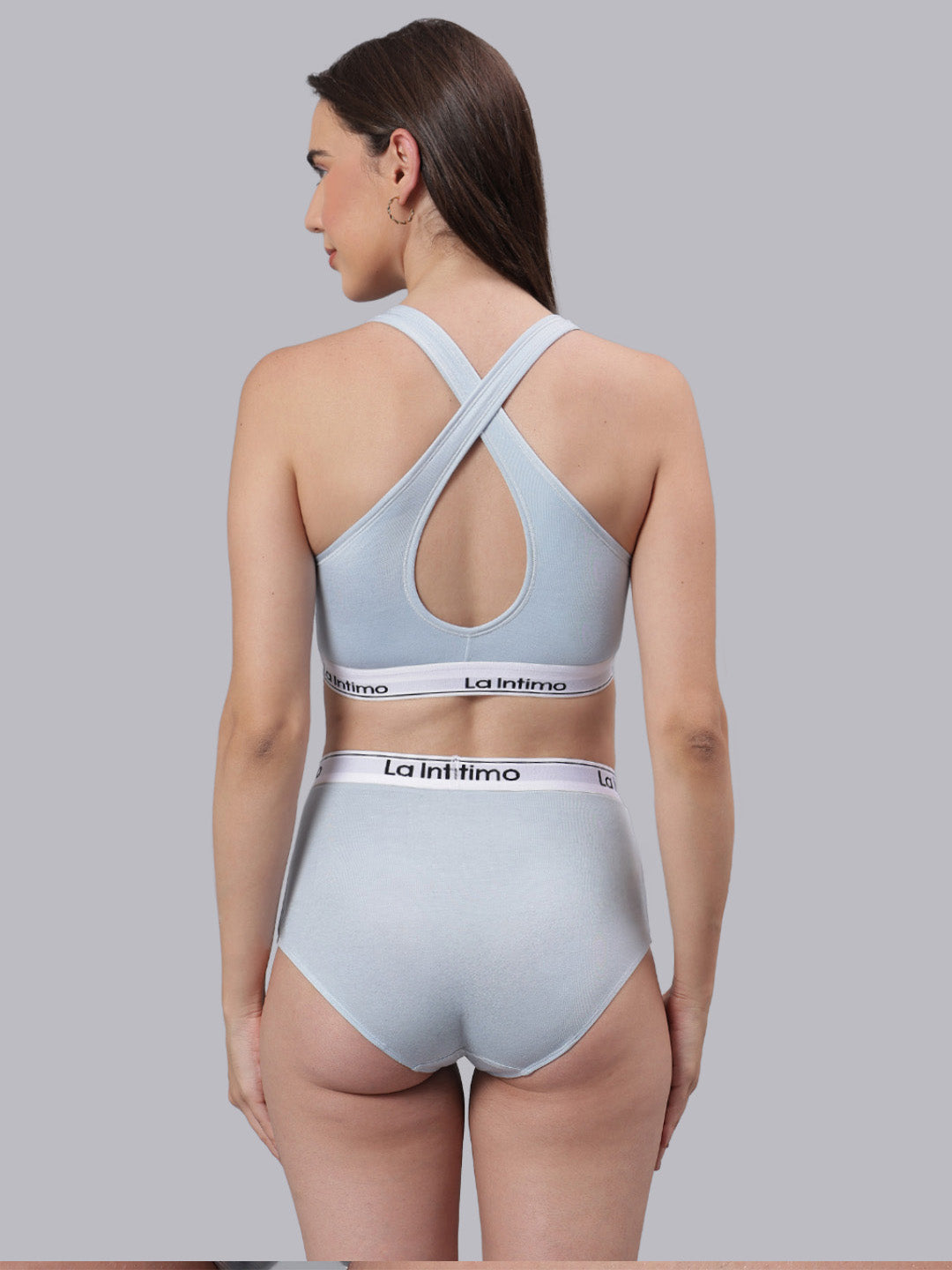 La Intimo Butter Bevy Women’s Sports Bra and Full Brief Combo Set – Pack of 2 in ultra-soft fabric for everyday comfort and support