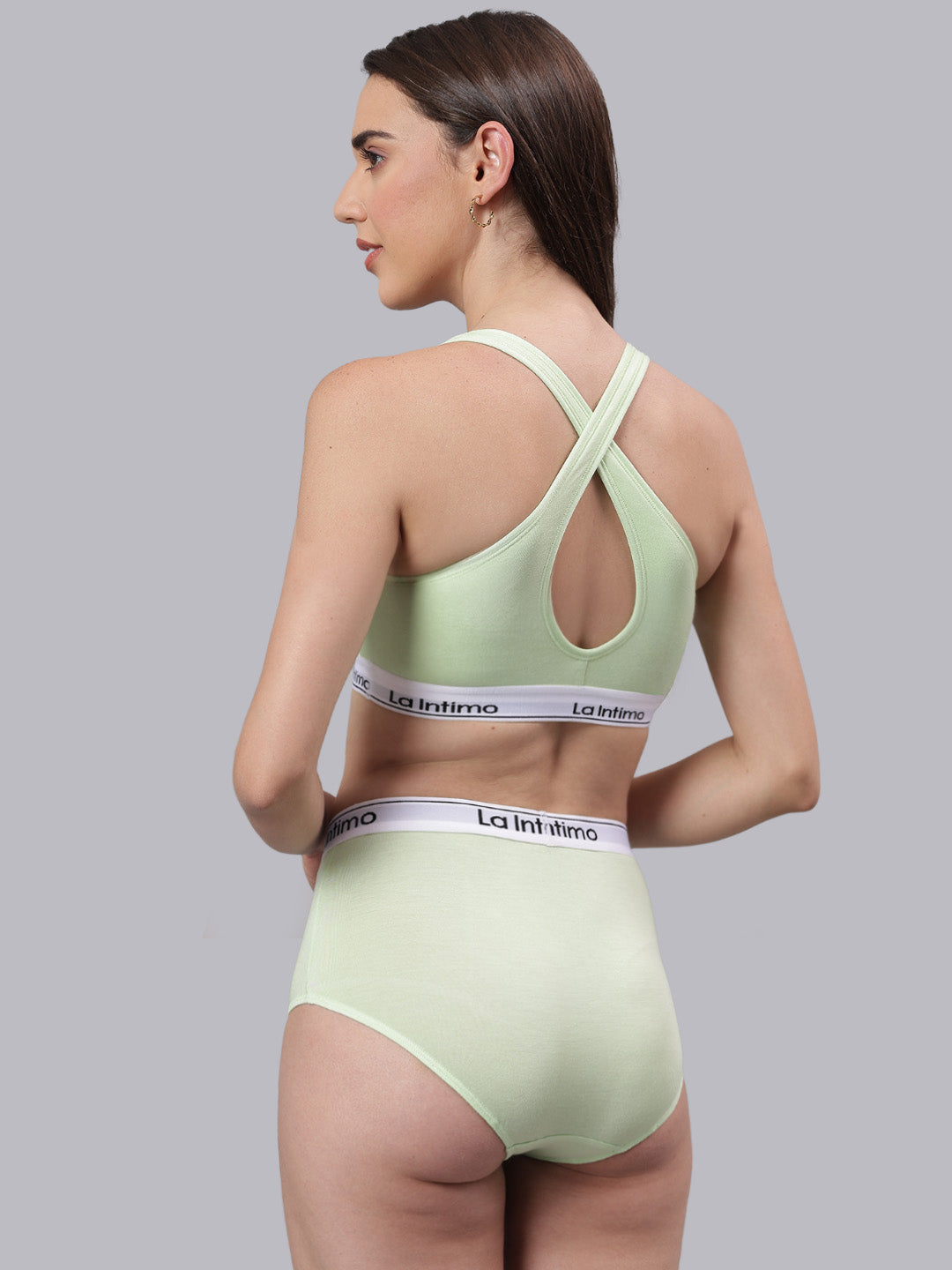 La Intimo Butter Bevy Women’s Sports Bra and Full Brief Combo Set – Pack of 2 in ultra-soft fabric for everyday comfort and support