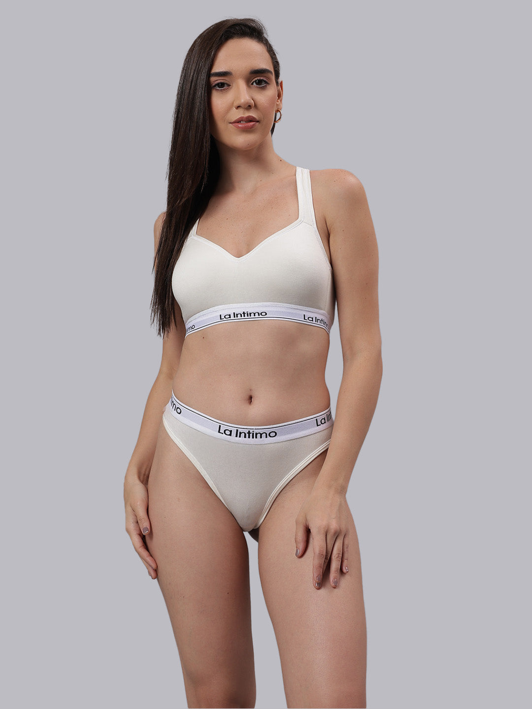 La Intimo Butter Bevy Women’s Sports Bra and Thong Combo Set – Combo Set in breathable, ultra-soft fabric for luxury comfort and everyday wear