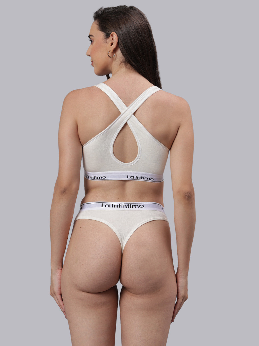 La Intimo Butter Bevy Women’s Sports Bra and Thong Combo Set – Combo Set in breathable, ultra-soft fabric for luxury comfort and everyday wear