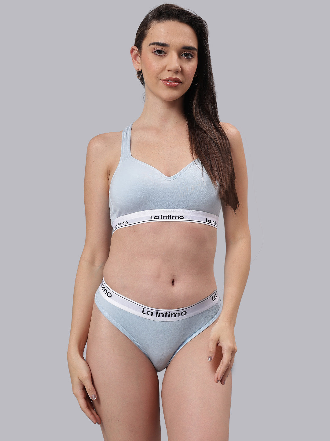 La Intimo Butter Bevy Women’s Sports Bra and Thong Combo Set – Combo Set in breathable, ultra-soft fabric for luxury comfort and everyday wear