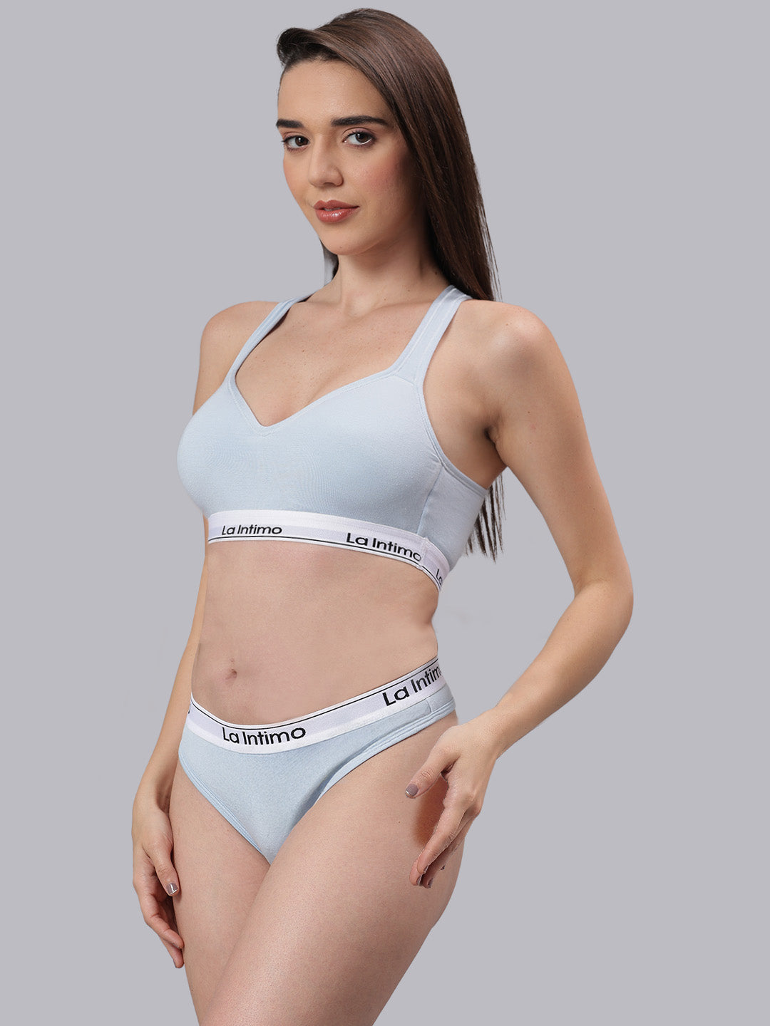 La Intimo Butter Bevy Women’s Sports Bra and Thong Combo Set – Combo Set in breathable, ultra-soft fabric for luxury comfort and everyday wear