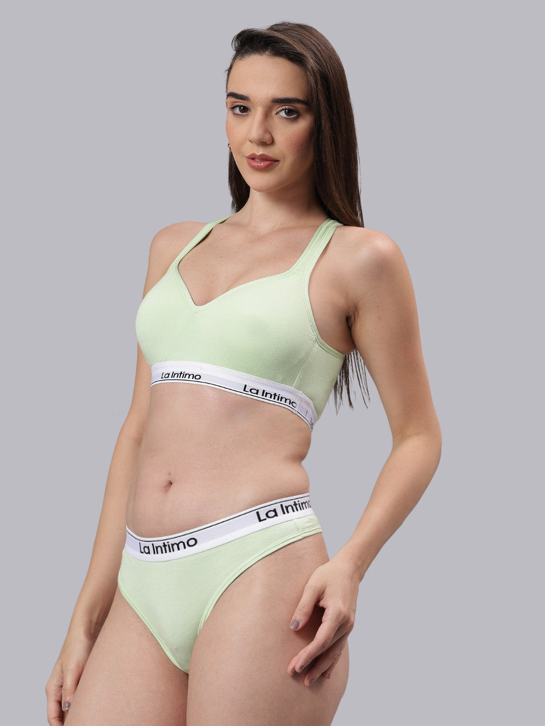 La Intimo Butter Bevy Women’s Sports Bra and Thong Combo Set – Combo Set in breathable, ultra-soft fabric for luxury comfort and everyday wear