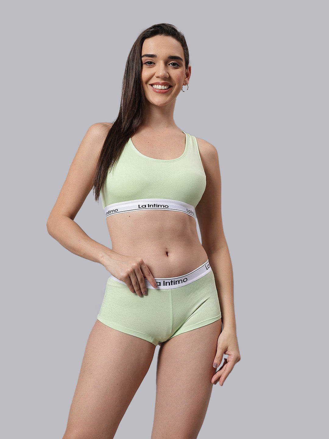 La Intimo Butter Bevy Women’s T-Shirt Bra and Boyshort Set – Combo Set in breathable, soft-touch fabric for luxury comfort and smooth daily wear