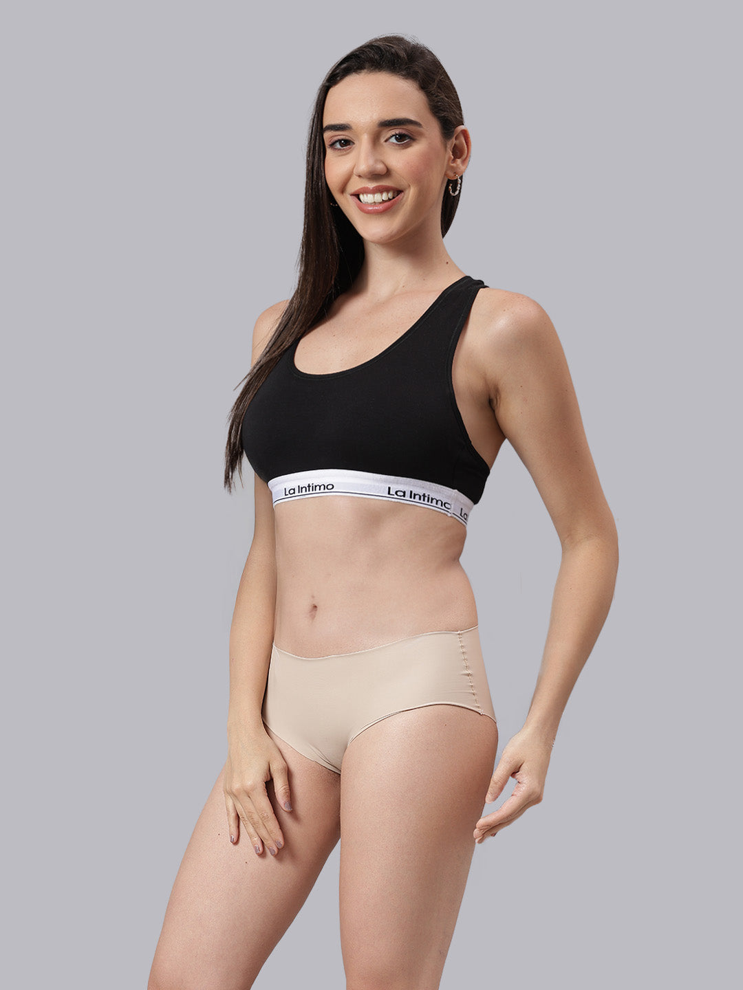 La Intimo Barely There Women’s T-Shirt Bra & Semi-Seamless Panty Set – Combo Set in ultra-soft, skin-friendly fabric for invisible, everyday luxury comfort