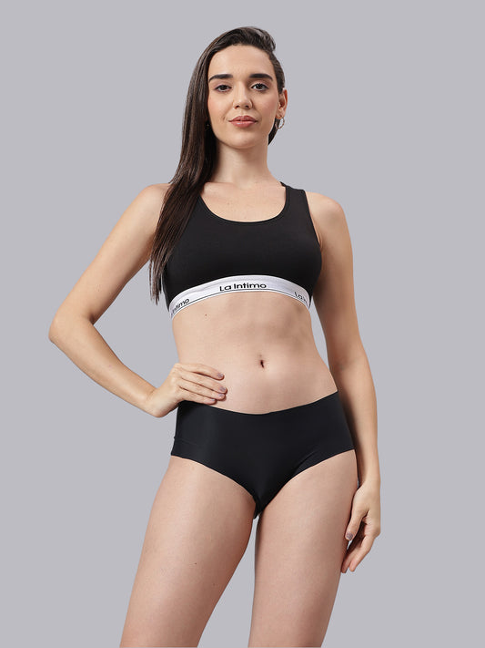 La Intimo Barely There Women’s T-Shirt Bra & Semi-Seamless Panty Set – Combo Set in ultra-soft, skin-friendly fabric for invisible, everyday luxury comfort