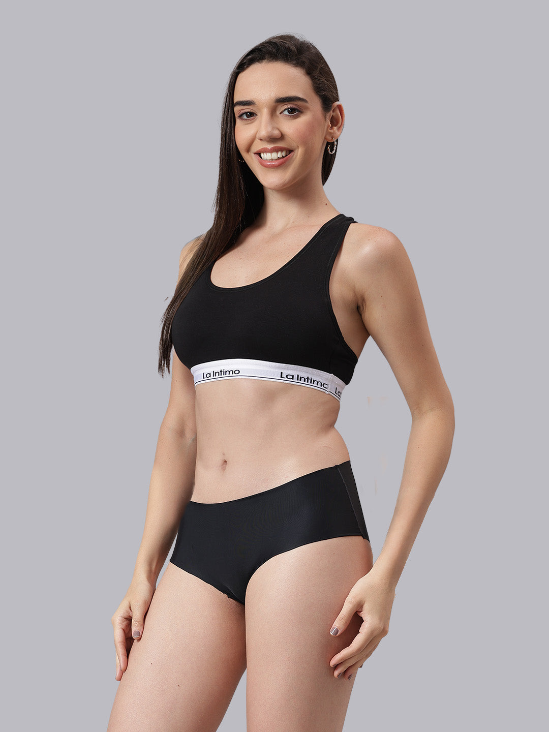 La Intimo Barely There Women’s T-Shirt Bra & Semi-Seamless Panty Set – Combo Set in ultra-soft, skin-friendly fabric for invisible, everyday luxury comfort