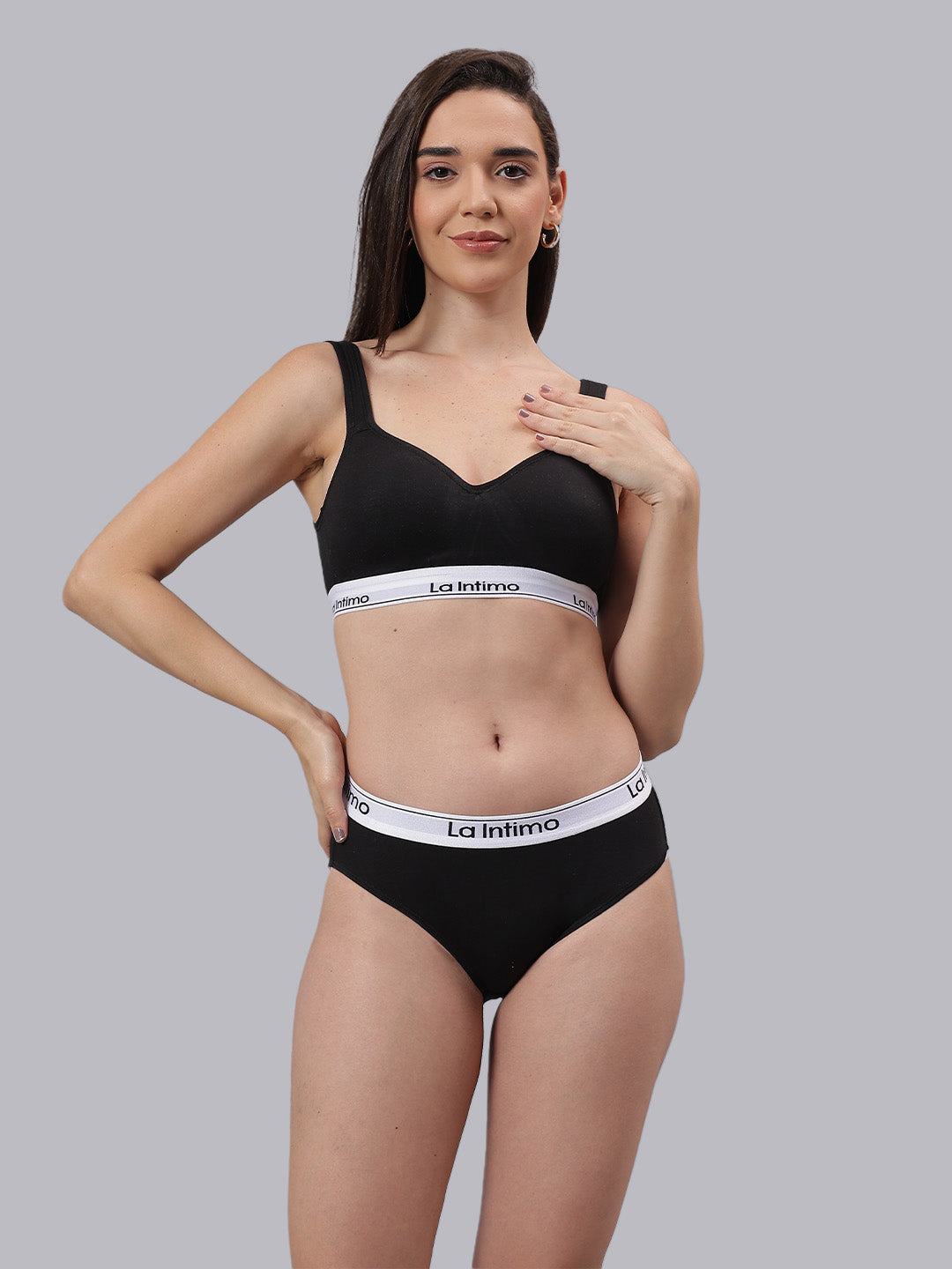 La Intimo Butter Bevy Women’s Sports Bra and Brief Lingerie Set – Combo Set in ultra-soft, breathable fabric for all-day comfort and active lifestyle support