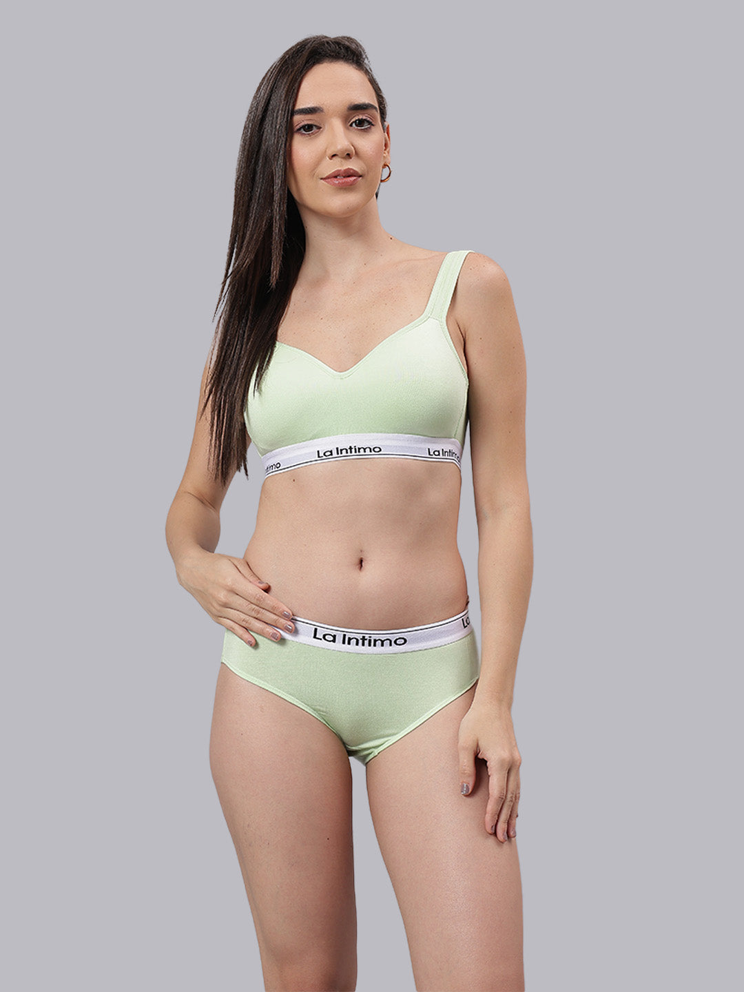 La Intimo Butter Bevy Women’s Sports Bra and Brief Lingerie Set – Combo Set in ultra-soft, breathable fabric for all-day comfort and active lifestyle support