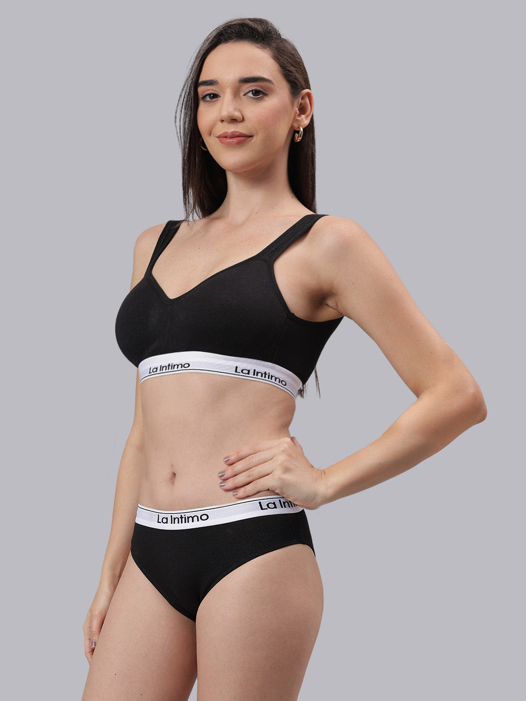 La Intimo Butter Bevy Women’s Sports Bra and Bikini Brief Lingerie Set – Combo Set in soft, breathable fabric for seamless fit and all-day luxury comfort