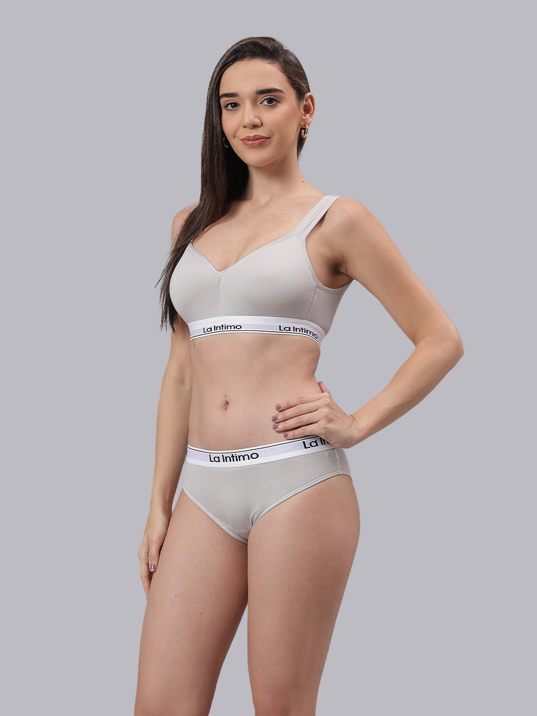 La Intimo Butter Bevy Women’s Sports Bra and Bikini Brief Lingerie Set – Combo Set in soft, breathable fabric for seamless fit and all-day luxury comfort