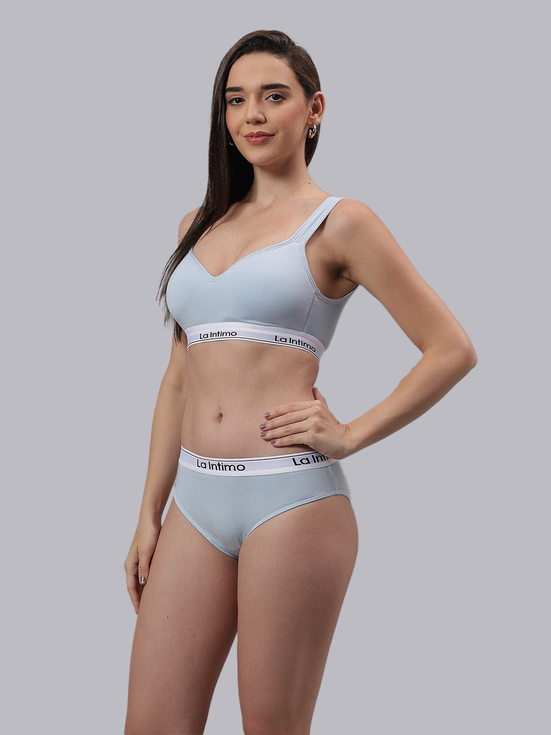 La Intimo Butter Bevy Women’s Sports Bra and Bikini Brief Lingerie Set – Combo Set in soft, breathable fabric for seamless fit and all-day luxury comfort