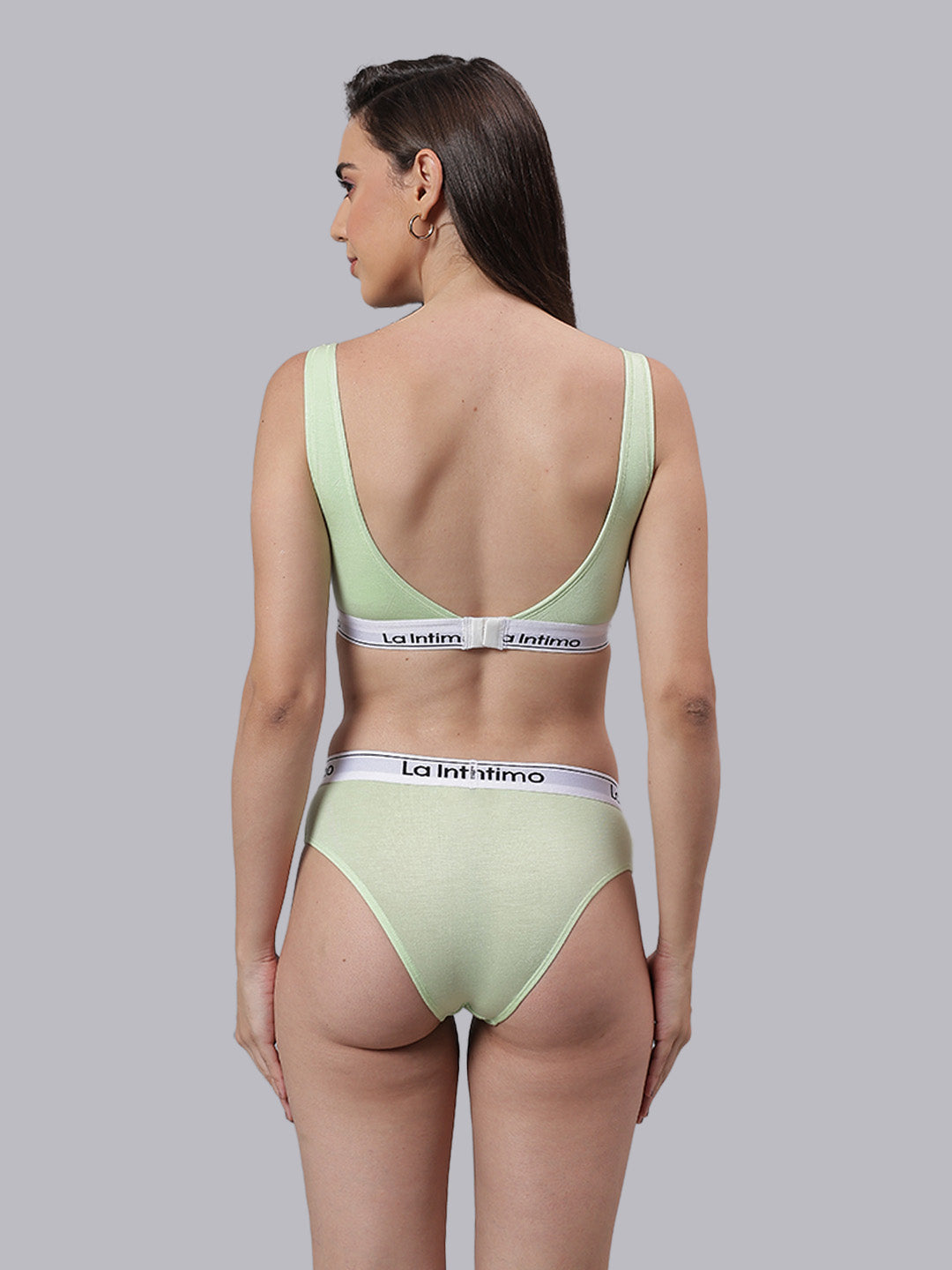 La Intimo Butter Bevy Women’s Sports Bra and Bikini Brief Lingerie Set – Combo Set in soft, breathable fabric for seamless fit and all-day luxury comfort