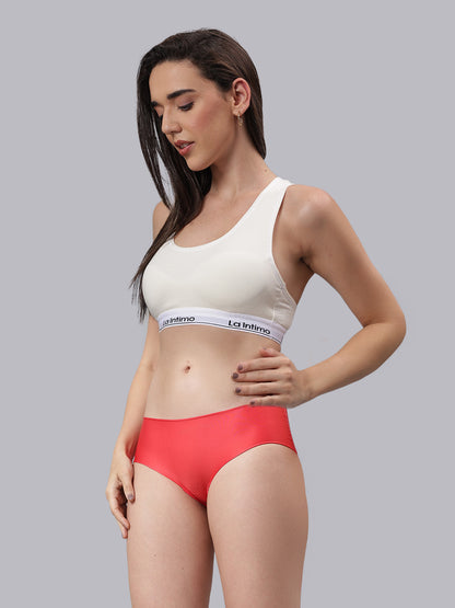 La Intimo Barely There Women’s Sports Bra and Semi-Seamless Lingerie Set – Combo Set in breathable fabric for no-line comfort and luxury innerwear feel