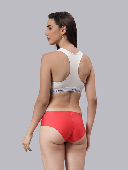 La Intimo Barely There Women’s Sports Bra and Semi-Seamless Lingerie Set – Combo Set in breathable fabric for no-line comfort and luxury innerwear feel
