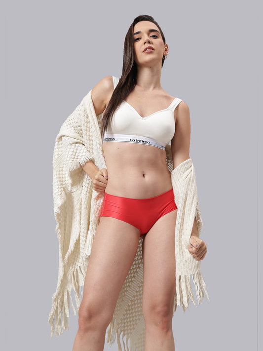 La Intimo Barely There Women’s Sports Bra and Semi-Seamless Lingerie Set – Combo Set in breathable fabric for no-line comfort and luxury innerwear feel