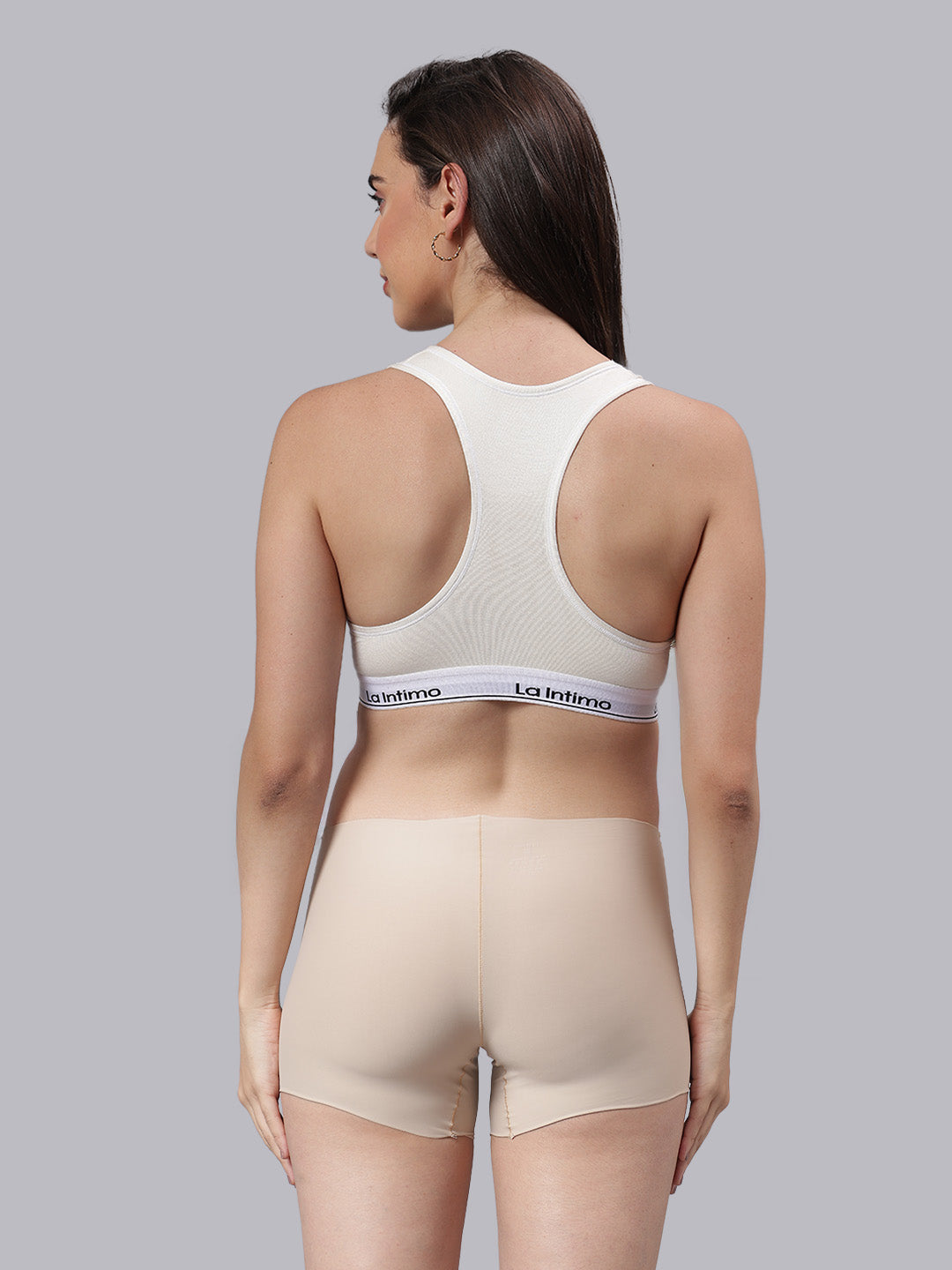 La Intimo Barely There Women’s Sports Bra & Semi-Seamless Lingerie Set – Combo Set in ultra-soft, breathable fabric for invisible comfort and everyday wear