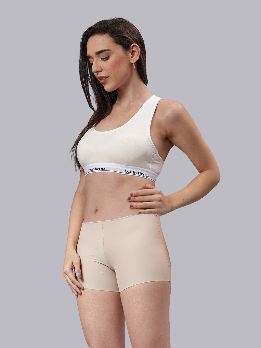 La Intimo Barely There Women’s Sports Bra & Semi-Seamless Lingerie Set – Combo Set in ultra-soft, breathable fabric for invisible comfort and everyday wear