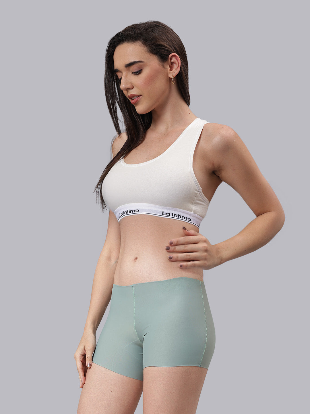 La Intimo Barely There Women’s Sports Bra & Semi-Seamless Lingerie Set – Combo Set in ultra-soft, breathable fabric for invisible comfort and everyday wear