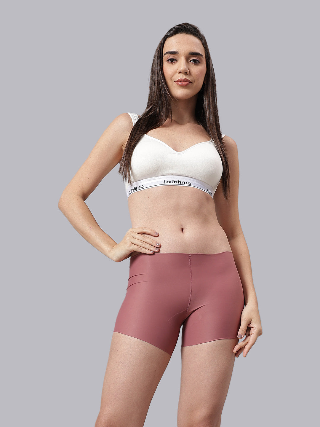 La Intimo Barely There Women’s Sports Bra & Semi-Seamless Lingerie Set – Combo Set in ultra-soft, breathable fabric for invisible comfort and everyday wear