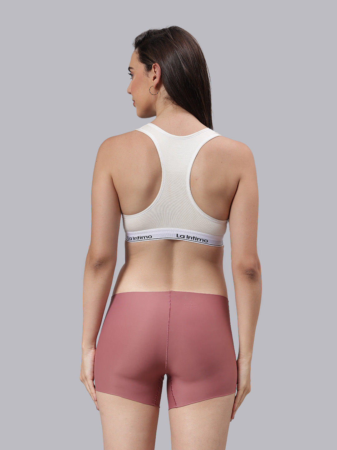 La Intimo Barely There Women’s Sports Bra & Semi-Seamless Lingerie Set – Combo Set in ultra-soft, breathable fabric for invisible comfort and everyday wear