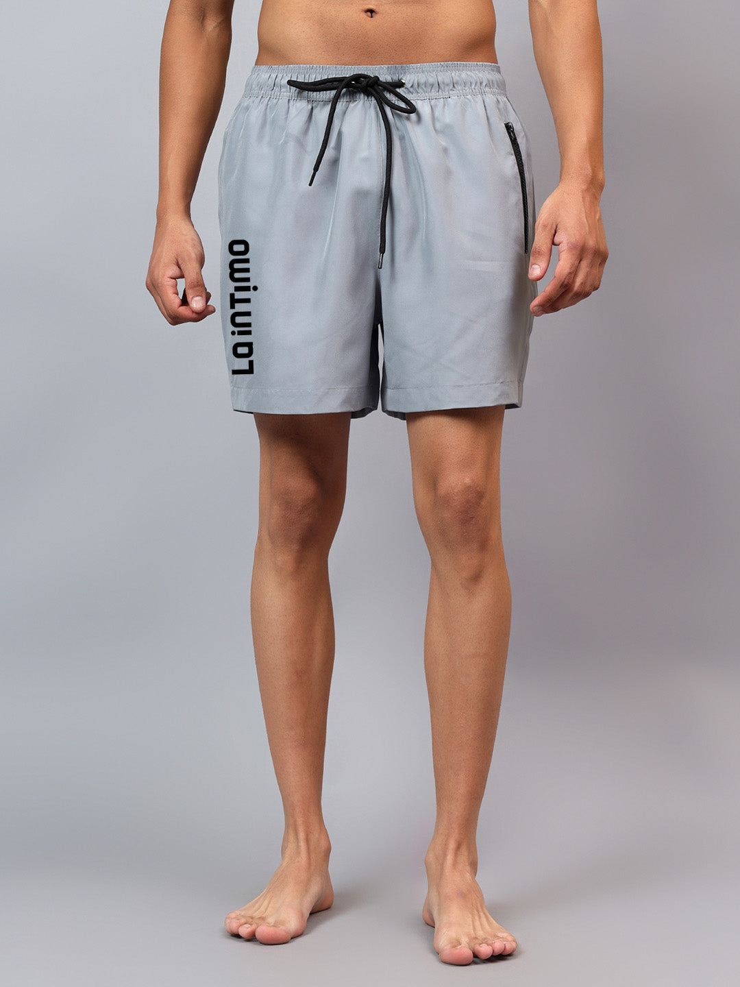Luxury men’s swimwear – Oceanic solid Bermuda shorts from La Intimo, perfect for beach, pool, and leisure.