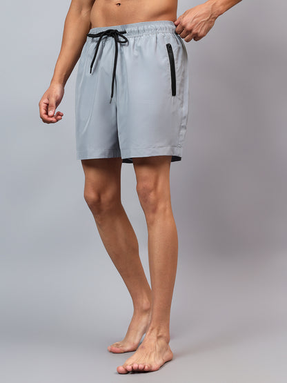 Luxury men’s swimwear – Oceanic solid Bermuda shorts from La Intimo, perfect for beach, pool, and leisure.