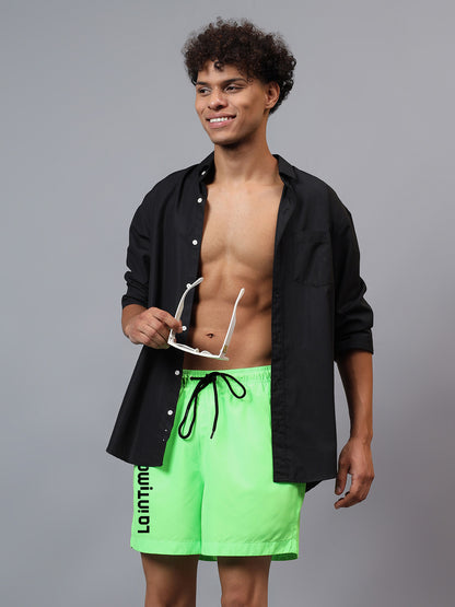 Luxury men’s swimwear – Oceanic solid Bermuda shorts from La Intimo, perfect for beach, pool, and leisure.